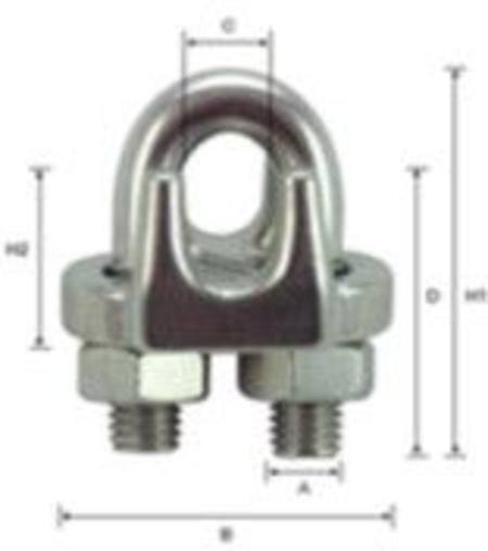 Buy 10mm S316 STAINLESS STEEL WIRE ROPE GRIP in NZ. 