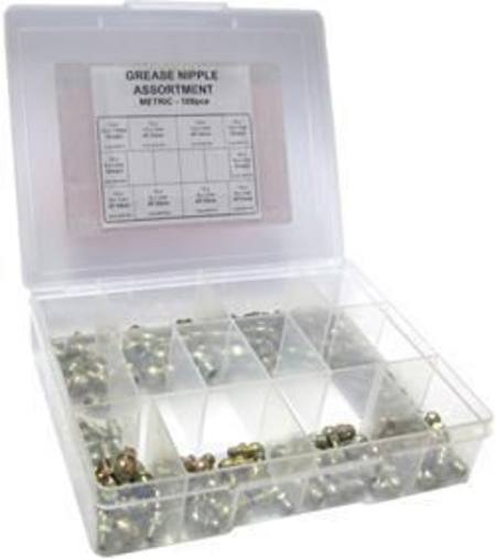 ARLUBE 100pc IMPERIAL GREASE NIPPLE ASSORTMENT
