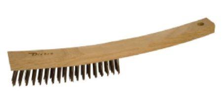 LION WOODEN HANDLE 4 ROW WIRE SCRATCH BRUSH