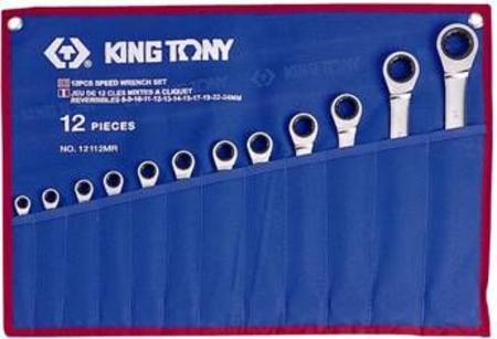KING TONY 12pc METRIC STANDARD SPEED WRENCH SET 8-24mm