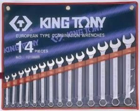 KING TONY 14pc METRIC R/OE SPANNER SET 10-32mm