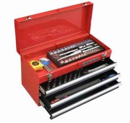 KING TONY 56pc TOOL KIT IN 3 DRAWER TOOL CHEST