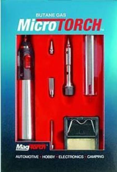 MAG-TORCH REFILLABLE BUTANE GAS MICRO TORCH SOLDER KIT (GAS BOTTLE EXTRA)