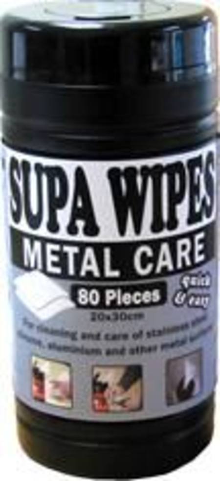 Buy SUPA WIPES METAL CARE L 80 PACK in NZ. 