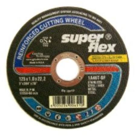 Buy SUPER FLEX 125 X 1.0 X 22mm A46T INOX CUT OFF DISC 25 PACK in NZ. 