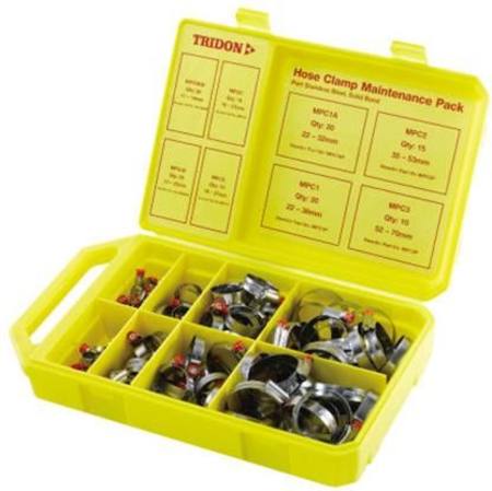 Buy TRIDON 125pc SEMI STAINLESS RURAL HOSE CLAMP ASSORTMENT IN BOX in NZ. 