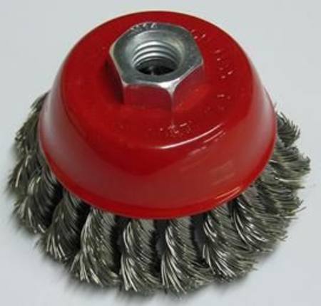 Buy TWIST KNOT CUP BRUSH STAINLESS STEEL 75mm x  M14 x 2 in NZ. 