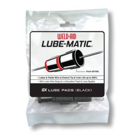 Buy WELD-AID LUBE-MATIC® BLACK PRE-TREATED LUBE PADS PKT 6 in NZ. 