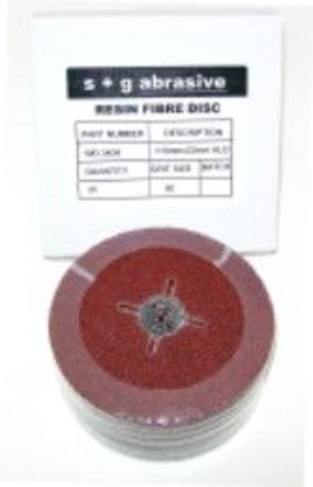 100mm x 16mm P100 FIBRE BACKED ABRASIVE DISC PKT 25