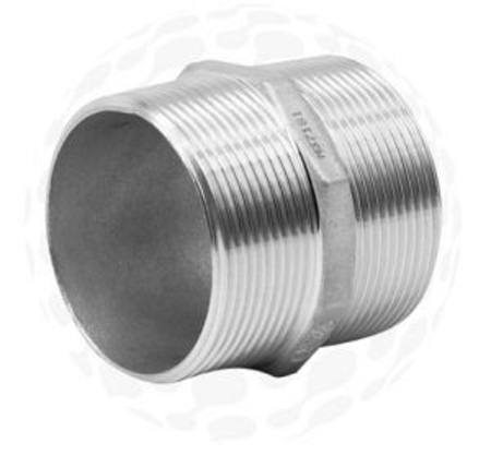 3/8"BSP T316 STAINLESS STEEL HEX NIPPLE