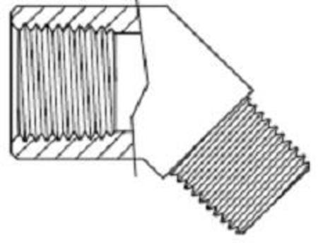 340045 1/8"BSP 45 MALE/FEMALE ELBOW