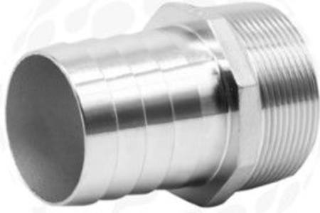 40mm x 40mm BSPM 316 STAINLESS STEEL HOSE TAIL
