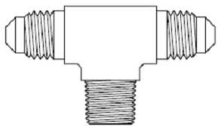 45 1/4"x 1/8"BSPT TEE