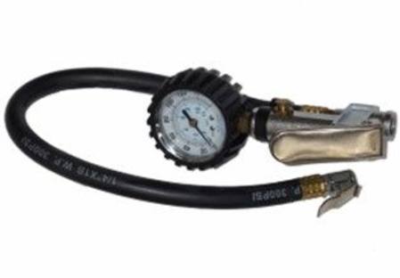 Buy 50mm DIAL TYPE TYRE INFLATOR GAUGE WITH CLIP ON CONNECTOR in NZ. 