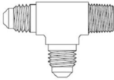 51 1/4"x 1/8" BSPT TEE