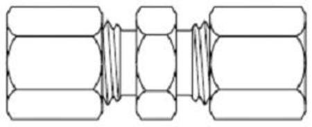 62 1/2"COMPRESSION DOUBLE UNION