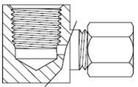 70 5/16"x 1/8"BSPPF COMPRESSION ELBOW