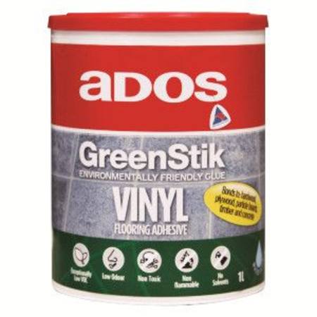 ADOS 8123 GREENSTIK VINYL FLOORING ADHESIVE 4LTR PAIL(ETA 04/24)