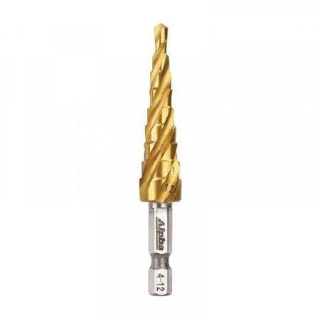 Buy ALPHA 4 FLUTE QUICK RELEASE HEX SPIRAL STEP DRILL TiN COATED 4-12mm in NZ. 