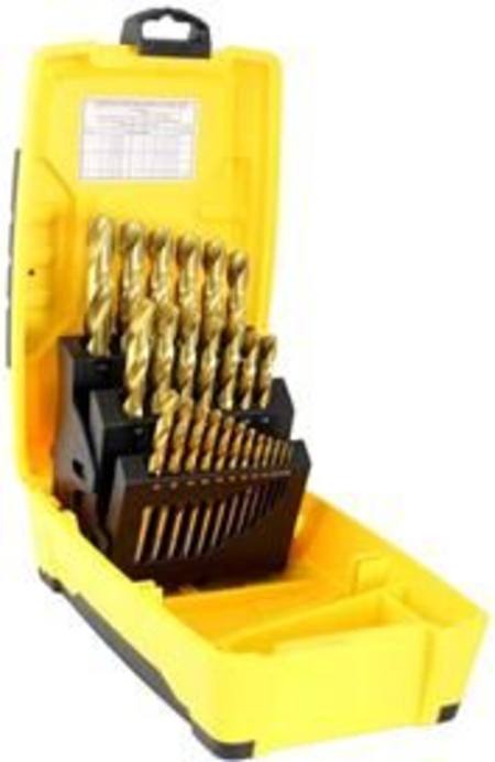 Buy ALPHA TUFFBOX TIN COATED HSS 25PC DRILL SET 1 - 13mm IN .5mm RISES in NZ. 