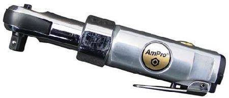 AMPRO 3/8"dr STUBBY AIR RATCHET 18 ft/lb