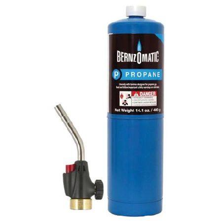 BERNZOMATIC PROPANE TRIGGER START GAS TORCH KIT WITH TX9 400G BOTTLE