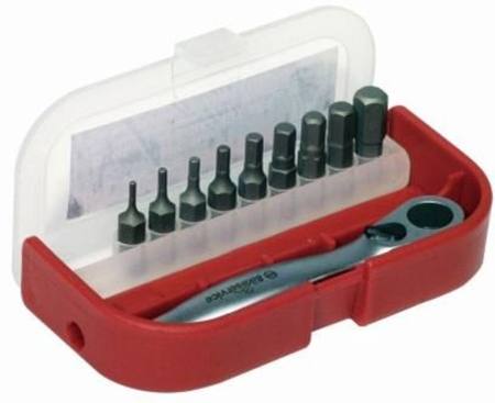 Buy BIKESERVICE 10pc HEX BIT SET WITH RATCHET in NZ. 