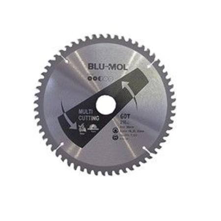 BLU-MOL PROFESSIONAL MULTI CIRCULAR SAW BLADE 216mm x 60T