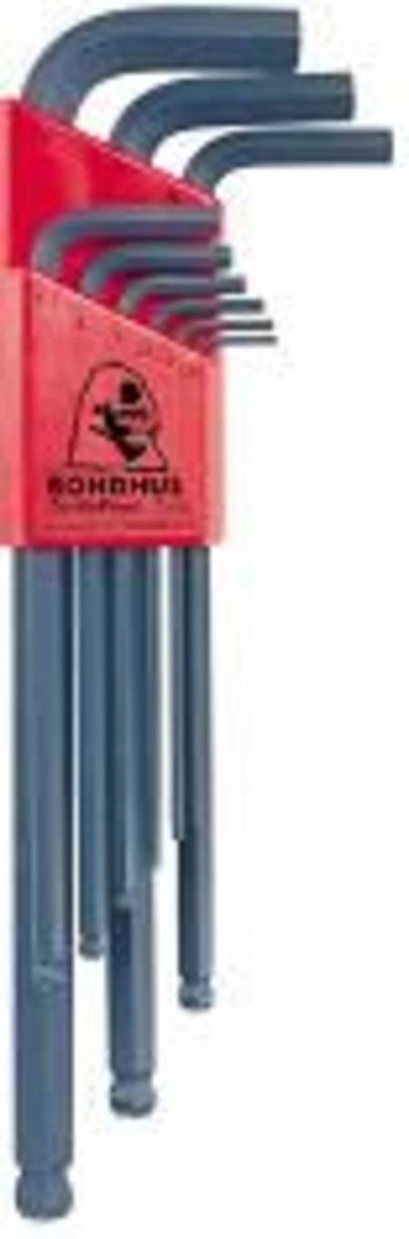 BONDHUS BLX9 1.5mm -10mm BALL END HEX KEY SET 9pc