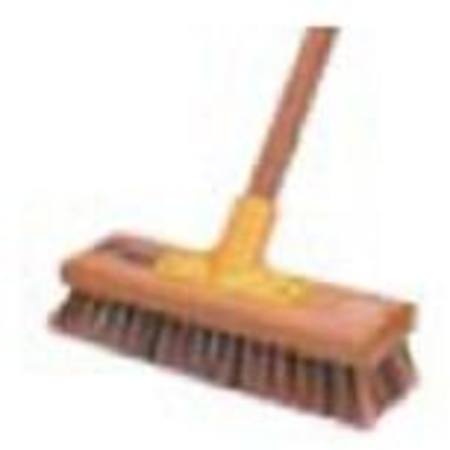 BRUSHWORKS 25cm DECK & TILE SCRUB WITH HANDLE