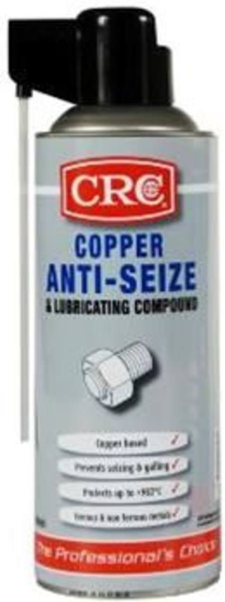 CRC DUAL ACTION ACTUATOR AEROSOL COPPER ANTI-SEIZE & LUBRICANT 400ML