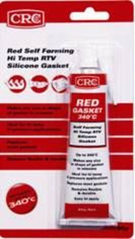 CRC RED HI TEMP RTV SILICONE GASKET 340deg C 85gm