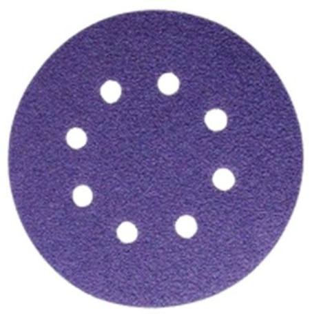 DIMEISI 125mm 8 HOLE 80G CERAMIC FILM BACKED VELCRO DISC PKT 50