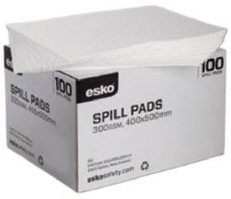 ESKO OIL & FUEL ABSORBENT PADS 400 X 500MM PACKET OF 100