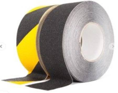 FLEX TAPES 100MM YELLOW-BLACK ANTI SLIP TAPE 10 METRE ROLL