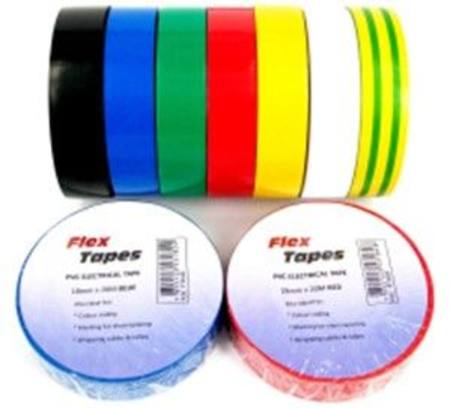 FLEX TAPES INSULATION TAPE ROLL BLUE 19mm x 20m x .18mm