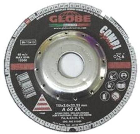 GLOBE D/CENTRE COMBI CUT OFF & GRINDING DISC 115 x 2.0 x 22mm A60SX