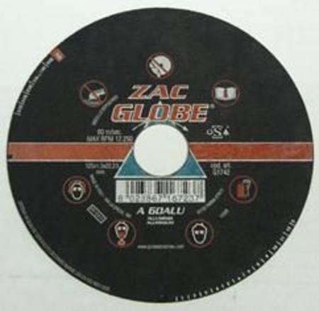 GLOBE ZAC ALUMINIUM CUT OFF DISC 125 x 1.3 x 22mm A60