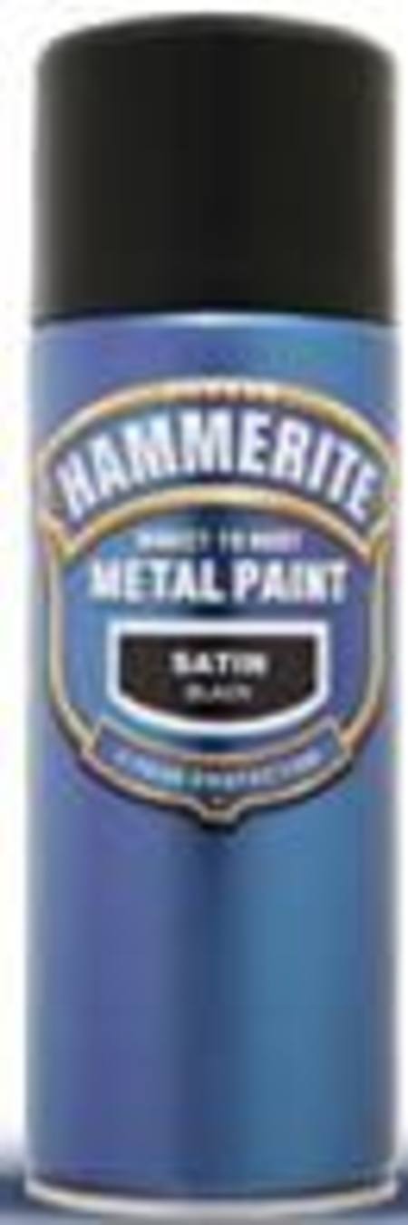 Buy HAMMERITE SATIN FINISH BLACK 400ml AEROSOL in NZ. 