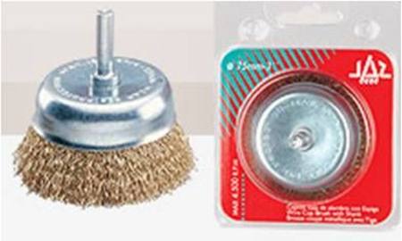 Buy JAZ 50mm x 0.3mm - 1/4 SHANK CUP BRUSH COATED STEEL in NZ. 