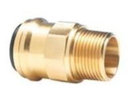 JG 15mm  x 1/2 BSPT AIR LINE SYSTEM STRAIGHT BRASS ADAPTOR