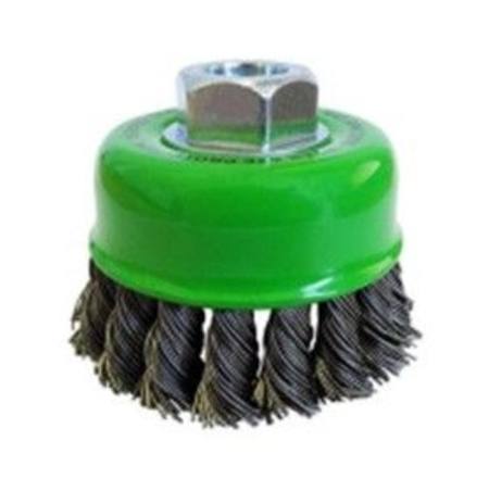 Buy JOSCO TWIST KNOT CUP BRUSH  STAINLESS STEEL 75mm x M1O - M14 MULTI-THREAD in NZ. 