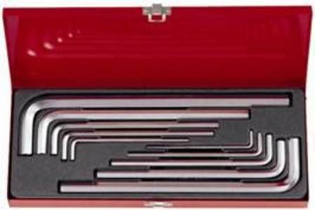 KING TONY 10pc 3-17mm METRIC EXTRA LONG HEX KEY SET