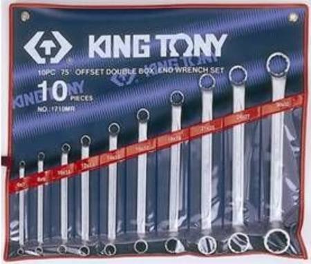 KING TONY 10pc METRIC DBLE RING SPANNER SET