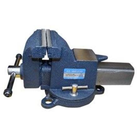KING TONY 100MM CAST STEEL BENCH VICE WITH 360° SWIVEL BASE