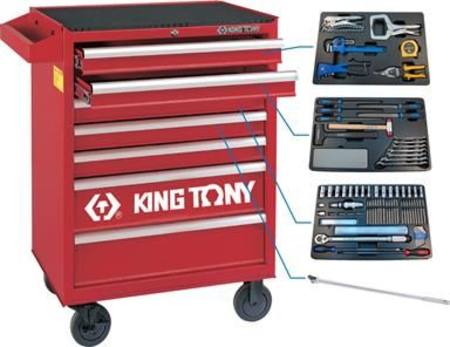 KING TONY 286pc TOOL KIT IN 7 DRAWER ROLL CABINET