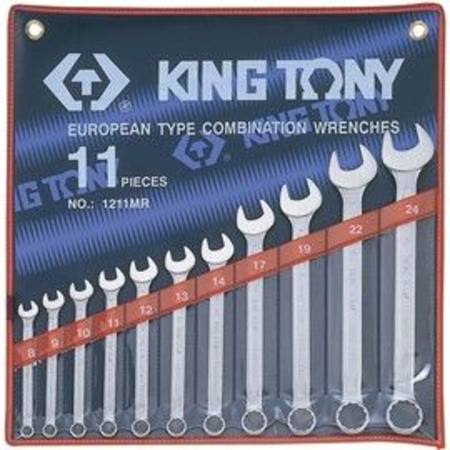 KING TONY 11pc METRIC R/OE SPANNER SET 8-24mm