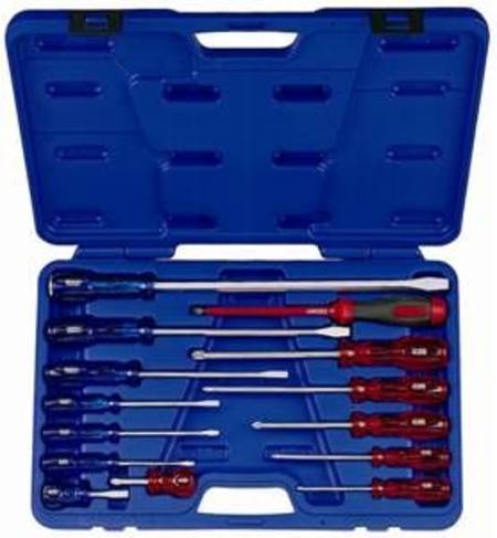 KING TONY 14pc ELECTRICAL POZI SLOTTED & PHILLIPS SCREWDRIVER SET