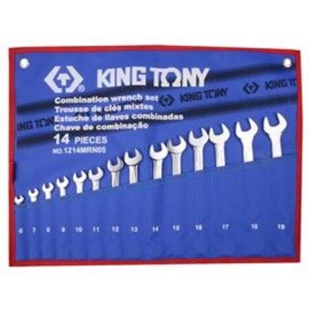 KING TONY 14pc METRIC R/OE SPANNER SET 6-19mm