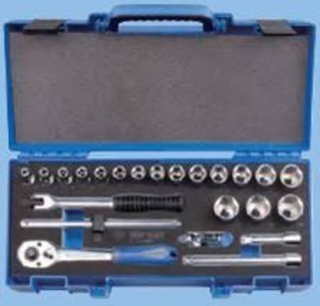 KING TONY 23PC 3/8" DRIVE SOCKET SET IN CASE